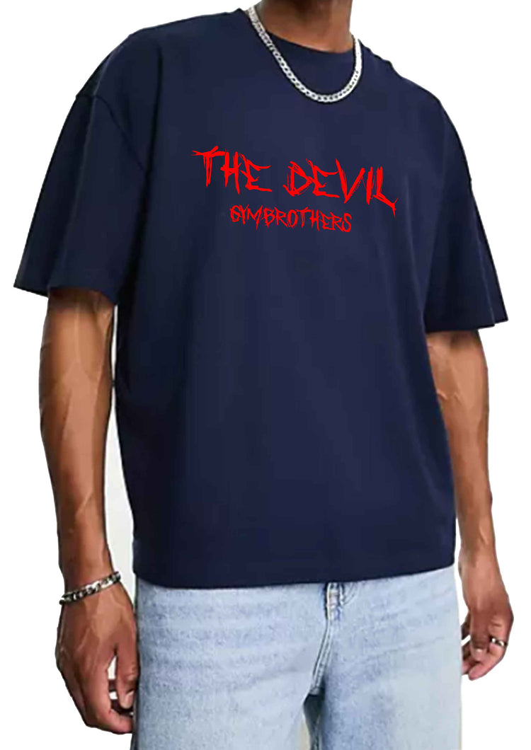 THE DEVIL Oversize T-shirt Navy blue