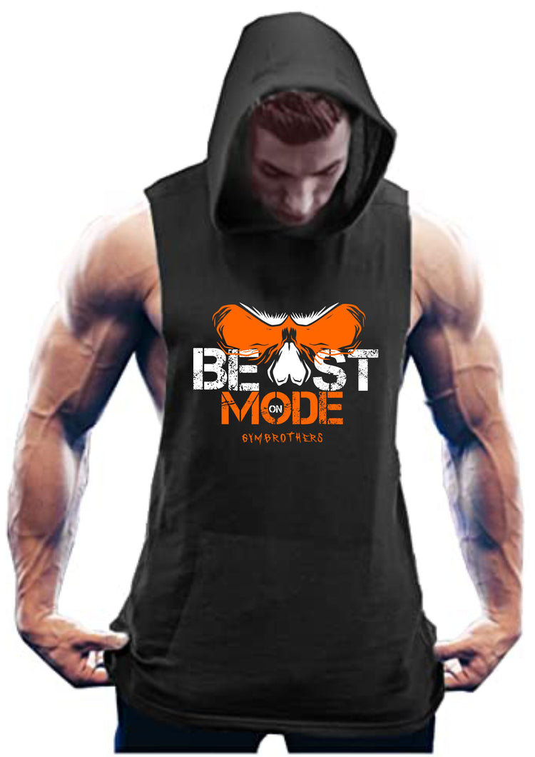 BEAST MODE ON Gym Hoodie (Eyes) Black