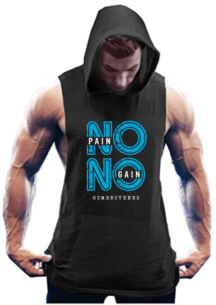 Gymbrothers No Gain No Pain Hoodie for men (Black)