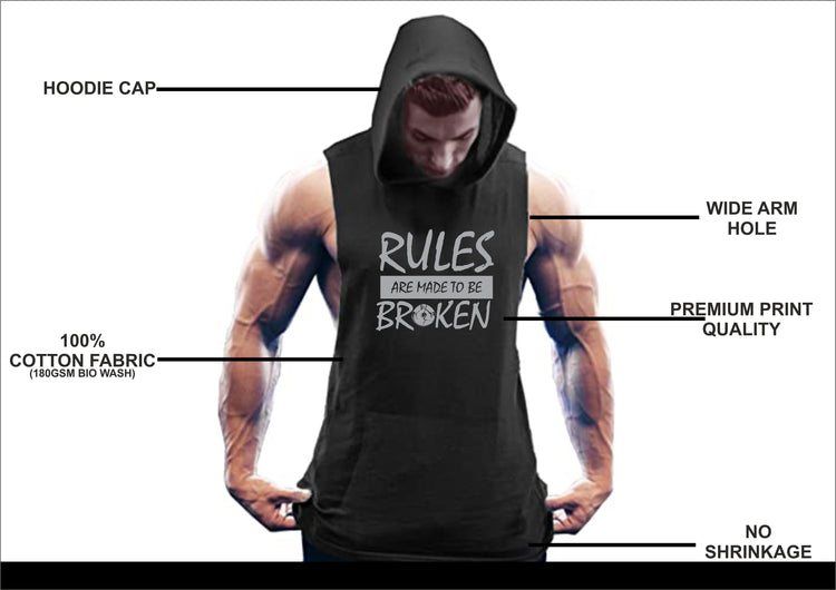 RULES ARE MADE TO BE BROKEN Hoodie for Men (Black)