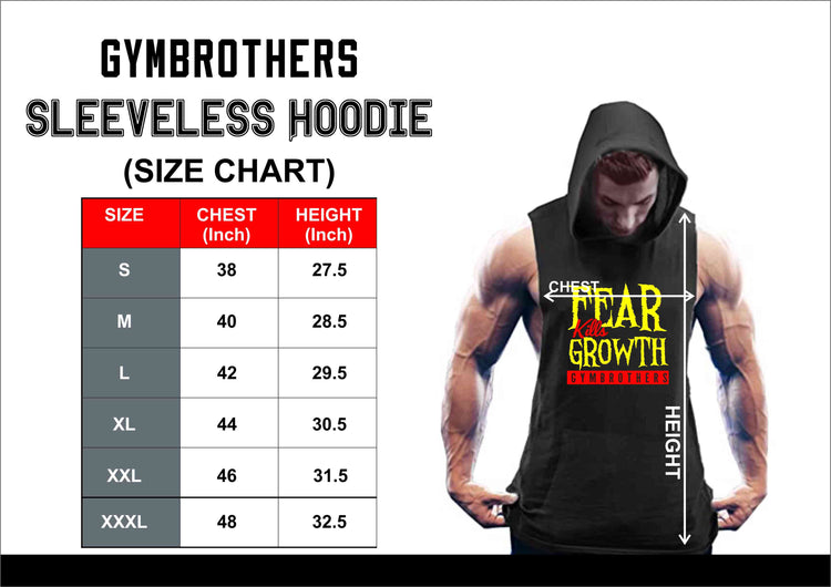 FEAR KILLS GROWTH Gym Hoodie for men