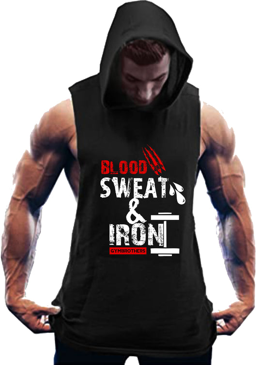 Gymbrothers Sweat, Blood and Iron Gym Hoodie Black