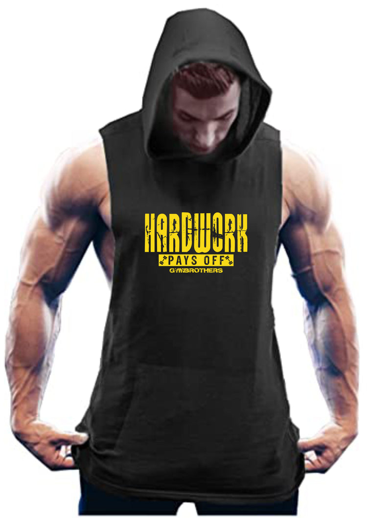 Gymbrothers Hardwork Pays Off Gym Hoodie (Black)