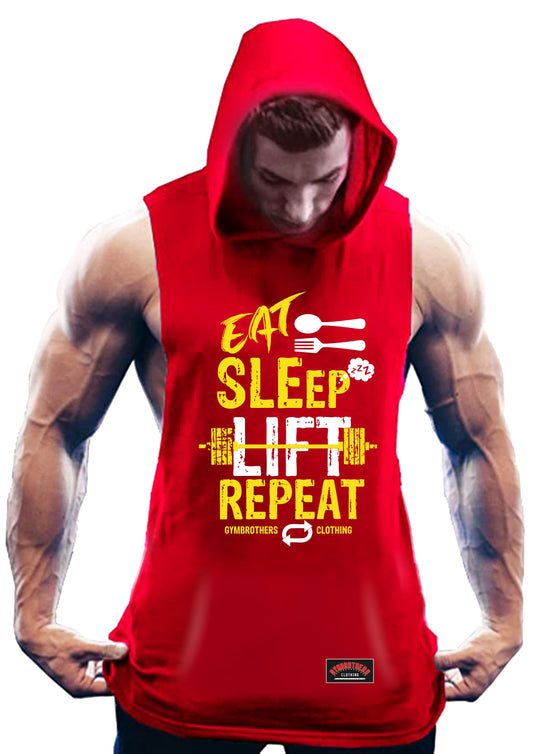 EAT SLEEP LIFT REPEAT Gym Hoodie for men