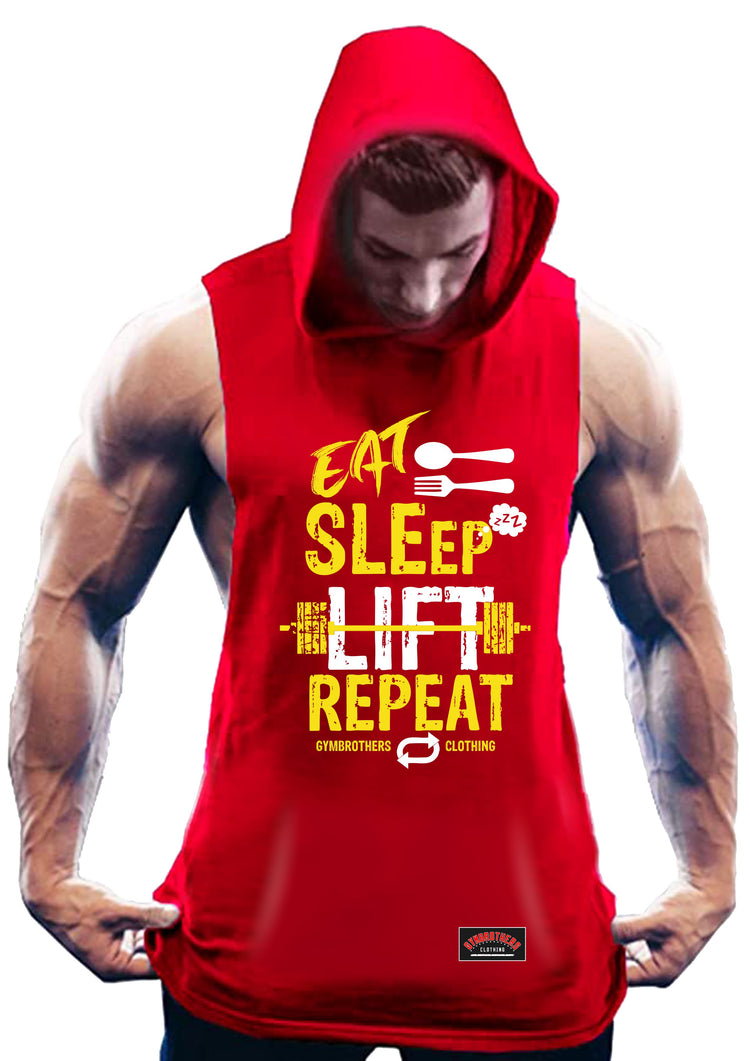EAT SLEEP LIFT REPEAT Gym Hoodie for men