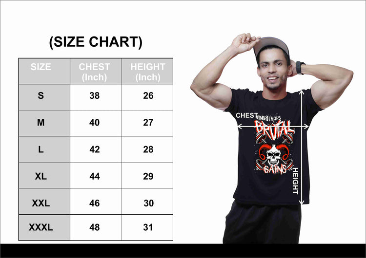 BRUTAL GAINS Half Sleeve T-shirt