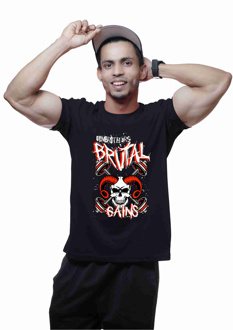 BRUTAL GAINS Half Sleeve T-shirt