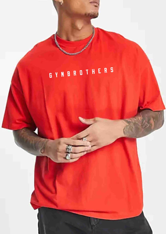 GYMBROTHERS PRINT Oversize T-shirt (Red)
