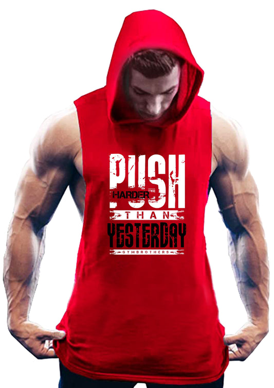 Gymbrothers Push Harder Than Yesterday hoodie for men