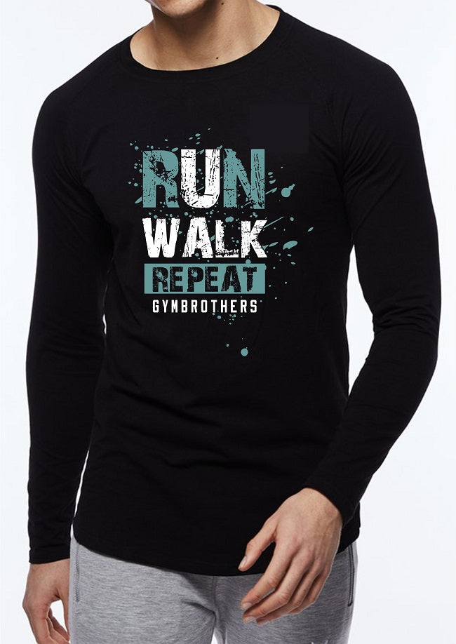Gymbrothers Run Repeat Walk T-Shirt 