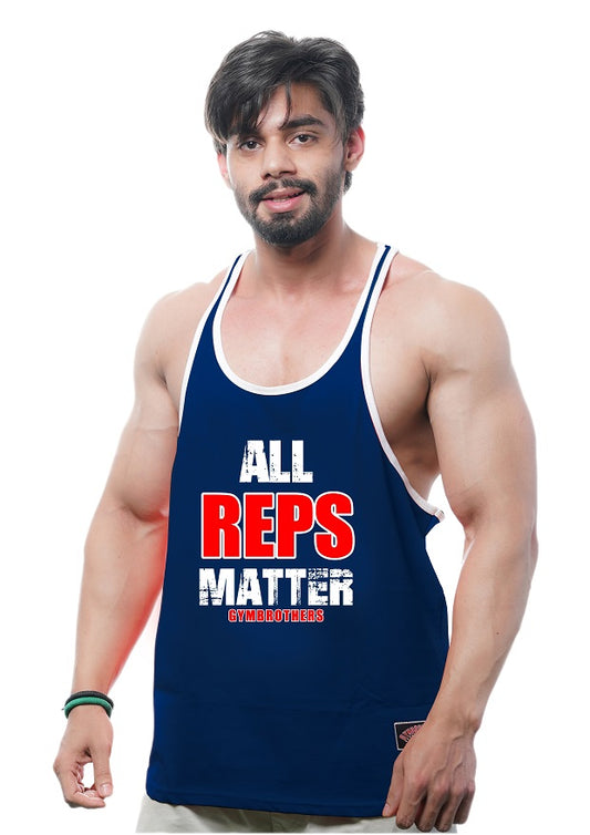 ALL REPS MATTERS Gym Stringer for Men