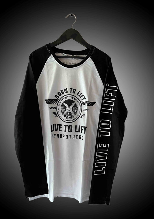 LIVE TO LIFT - Full Sleeve Reglan T-Shirt