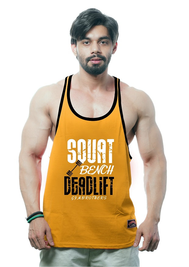 SQUAT BENCH DEADLIFT Men's Gym Stringer